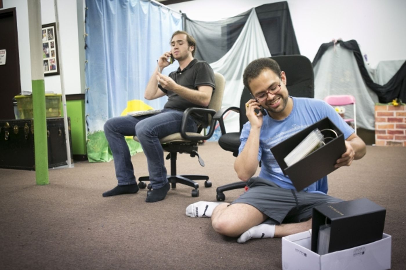 Photo Flash: First Look at Neala Barron, Matt Frye & More in Rehearsal for Brown Paper Box Co.'s [title of show]  Image