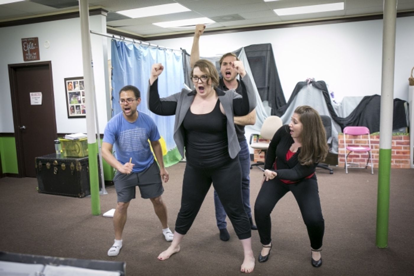 Photo Flash: First Look at Neala Barron, Matt Frye & More in Rehearsal for Brown Paper Box Co.'s [title of show]  Image