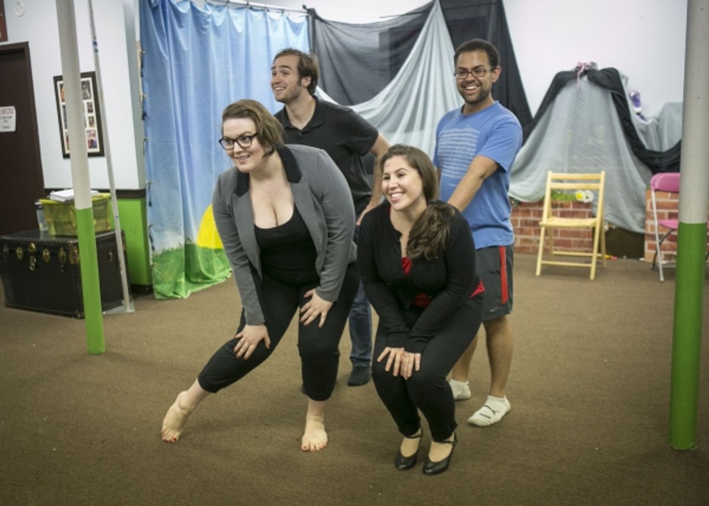 Photo Flash: First Look at Neala Barron, Matt Frye & More in Rehearsal for Brown Paper Box Co.'s [title of show]  Image