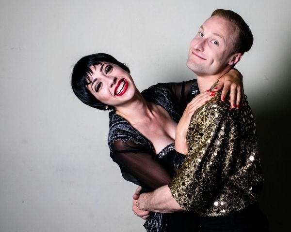 Michelle Lauto as Liza, and Chris Logan as Peter Allen Photo