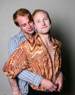 Luke Meierdierks as Greg and Chris Logan as Peter Allen Photo