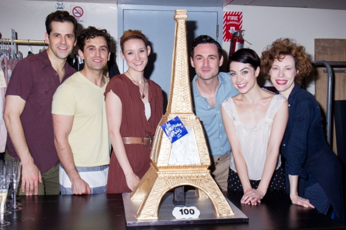 Robert Fairchild, Brandon Uranowitz, Jill Paice, Max von Essen, Leanne Cope, Veanne Cox at 