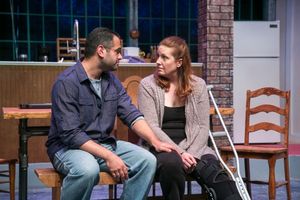 Aaron Kaplan as James and Alicia Dempster as Sarah Photo