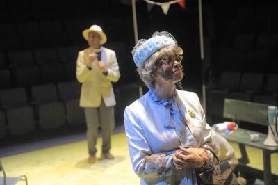 Elizabeth Boag as Mrs Pearce, and Richard Stacey as the Vicar Photo