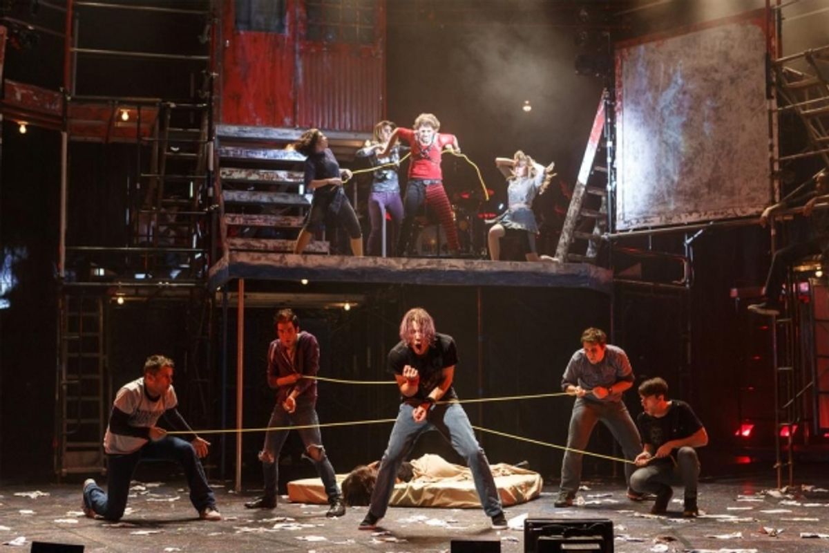 (bottom) Danny Simpson, Pat Miller, Dan Folino*, Kyle Burnett, Adam James Cooper; (top) Codie Higher, Tekla Gaughan, Joseph Virgo, Carleigh Spence at 