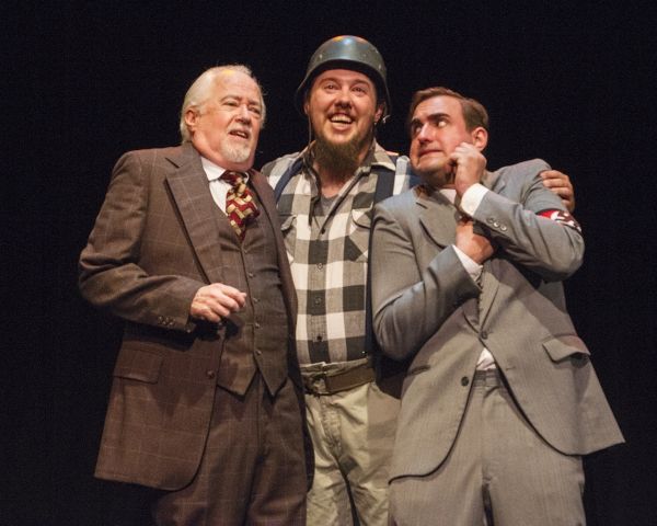 Robert Rossman (as Max Bialystock), Jay Barker (as Franz Liebkind) and Danny McCammon Photo