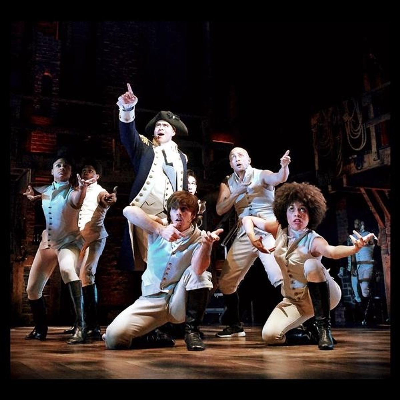 Photo Flash: In the Room Where it Happens! Lin-Manuel Miranda, Leslie Odom Jr., and HAMILTON Cast Rehearse  Image