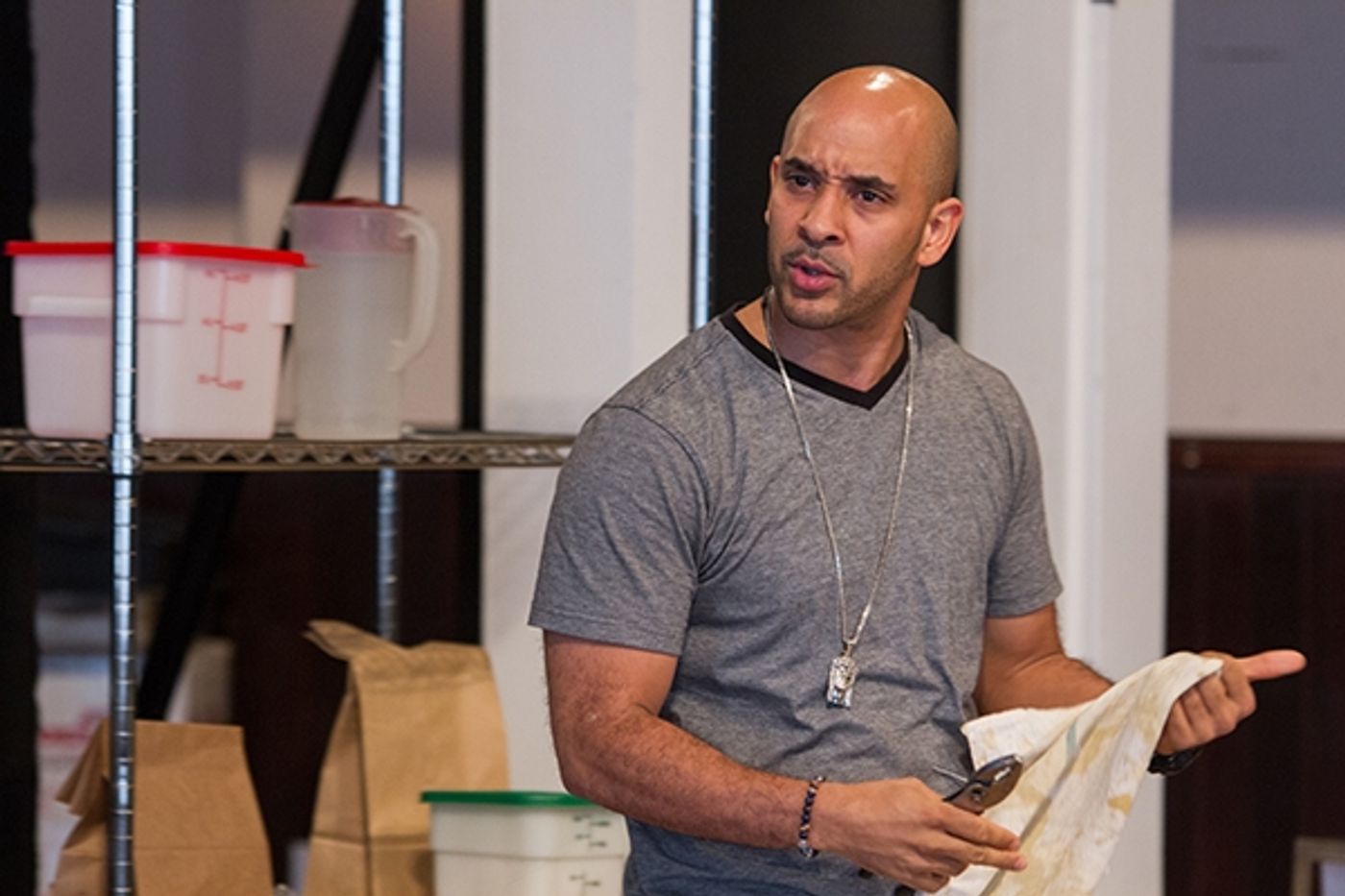 Photo Flash: First Look at Brittany Uomoleale, Victor Almanzar & More in Rehearsal for Steppenwolf's GRAND CONCOURSE  Image