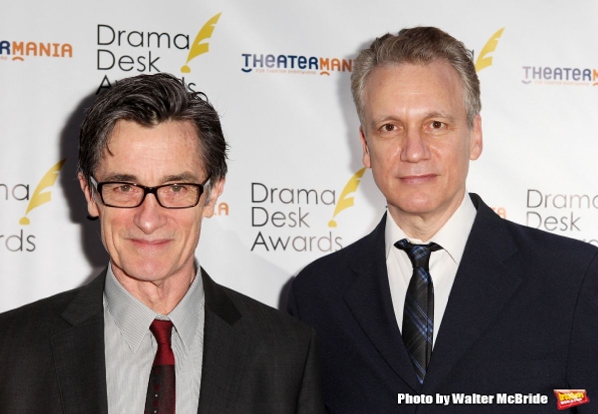 Roger Rees and Rick Elice pictured at the 57th Annual Drama Desk Awards held at the The Town Hall in New York City, NY on June 3, 2012. Â© Walter McBride at 