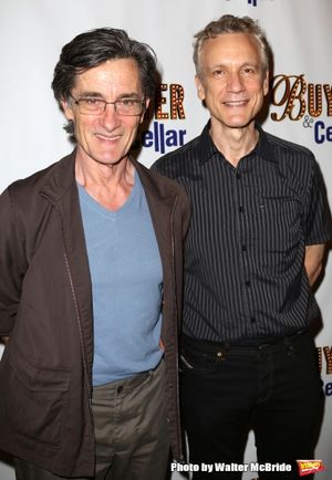 Roger Rees, Rick Elice attends the opening night for ''Buyers & Cellars'' at the Barr Photo