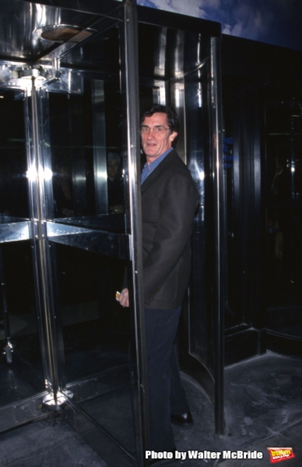Roger Rees attends the Opening Night of ''Oklahoma'' at the Gershwin Theatre on March 21, 2002 in New York City. at 
