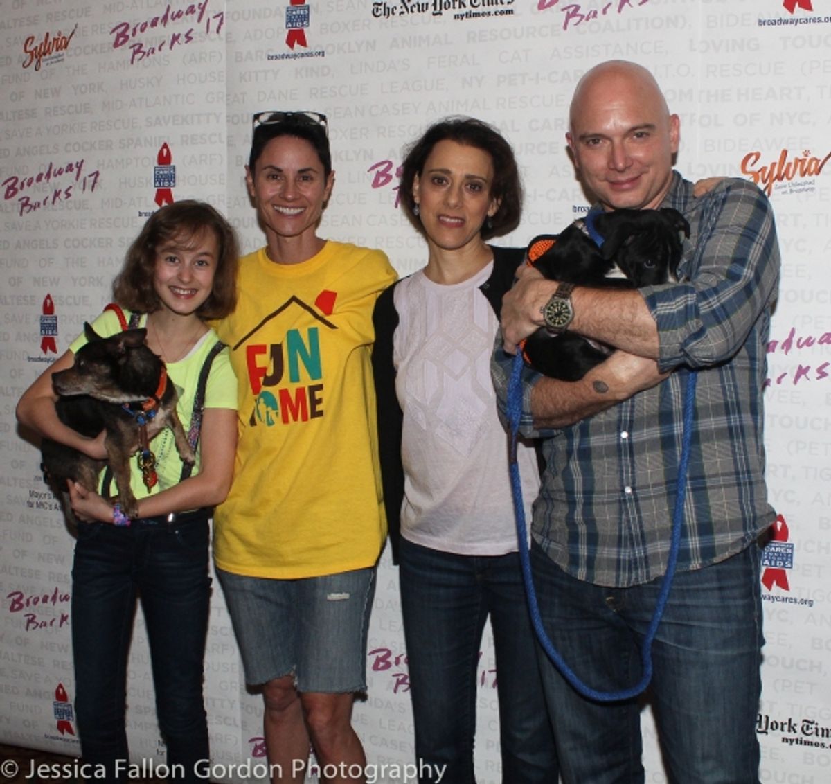 Sydney Lucas, Beth Malone, Judy Kuhn and Michael Cerveris at 