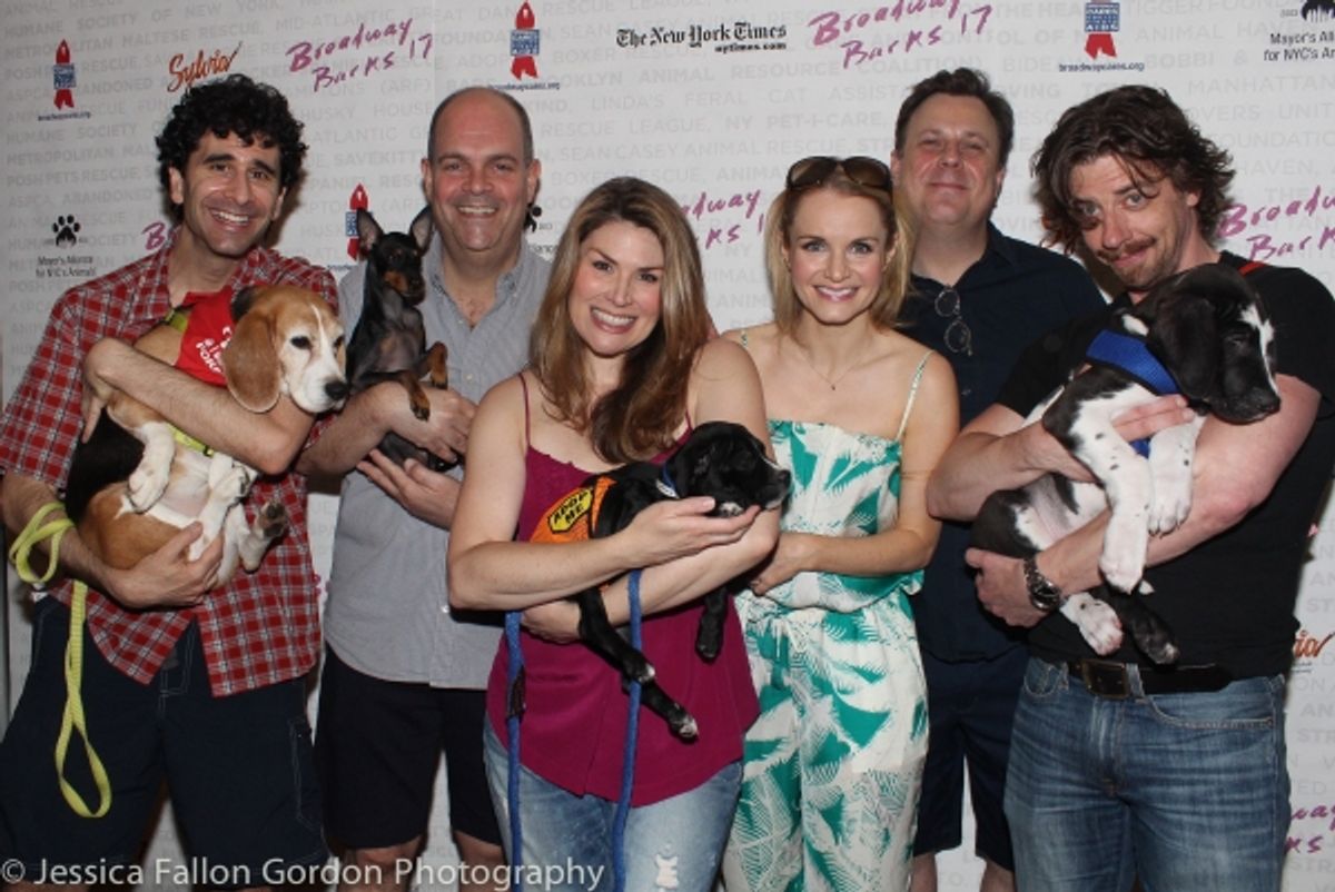 John Cariani, Brad Oscar, Heidi Blickenstaff, Kate Reinders, Brooks Ashmanskas and Christian Borle at 