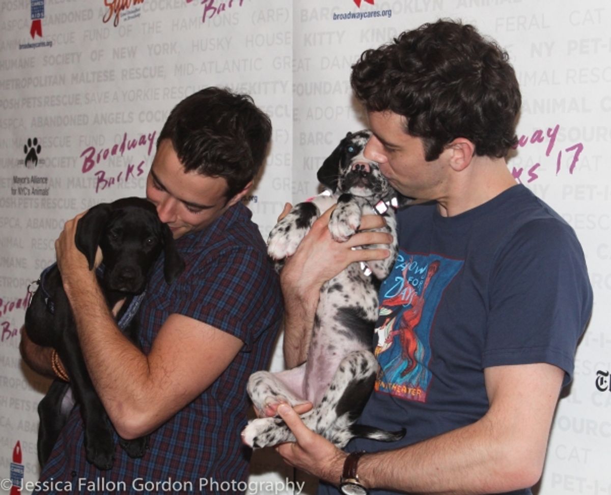 Corey Cott and Michael Urie at 