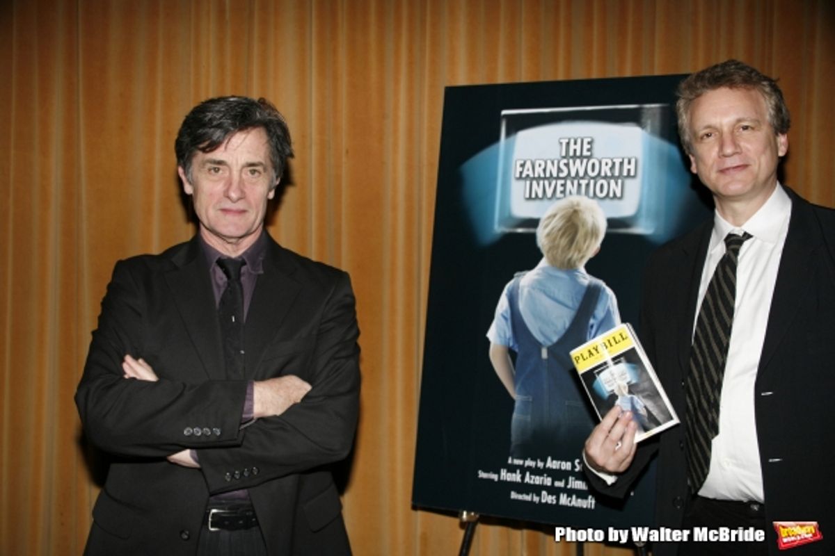 Roger Rees & Rick Elice attending the Opening Night Party for THE FARNSWORTH INVENTION at the Mariott Marquis Hotel in New York City.December 3, 2007 at 