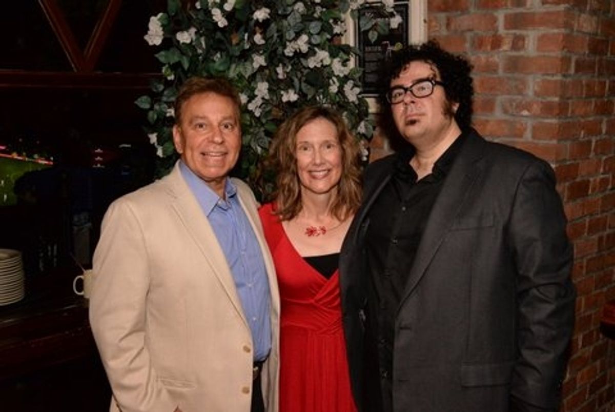Producer Paul T. Boghosian with Elizabeth Searle (books & lyrics) and Michael Teoli (music) at 