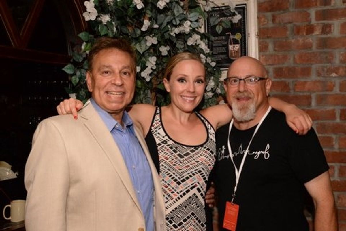 Producer Paul T. Boghosian, Tracy McDowell and NYMF&#39;s Board President Charlie Fink at 
