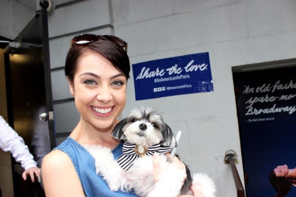 Leanne Cope and Tinkerbelle the Dog at 