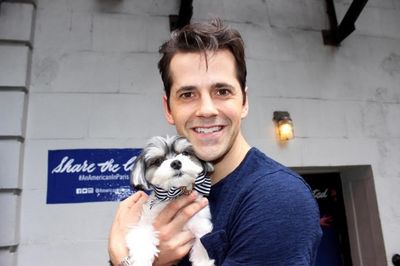 Robert Fairchild and Tinkerbelle the Dog Photo