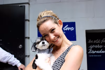 Jill Paice and Tinkerbelle the Dog Photo