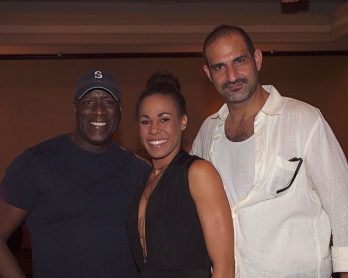 Marc Cedric Smith, Christiana Powell, and Brian Abraham at 