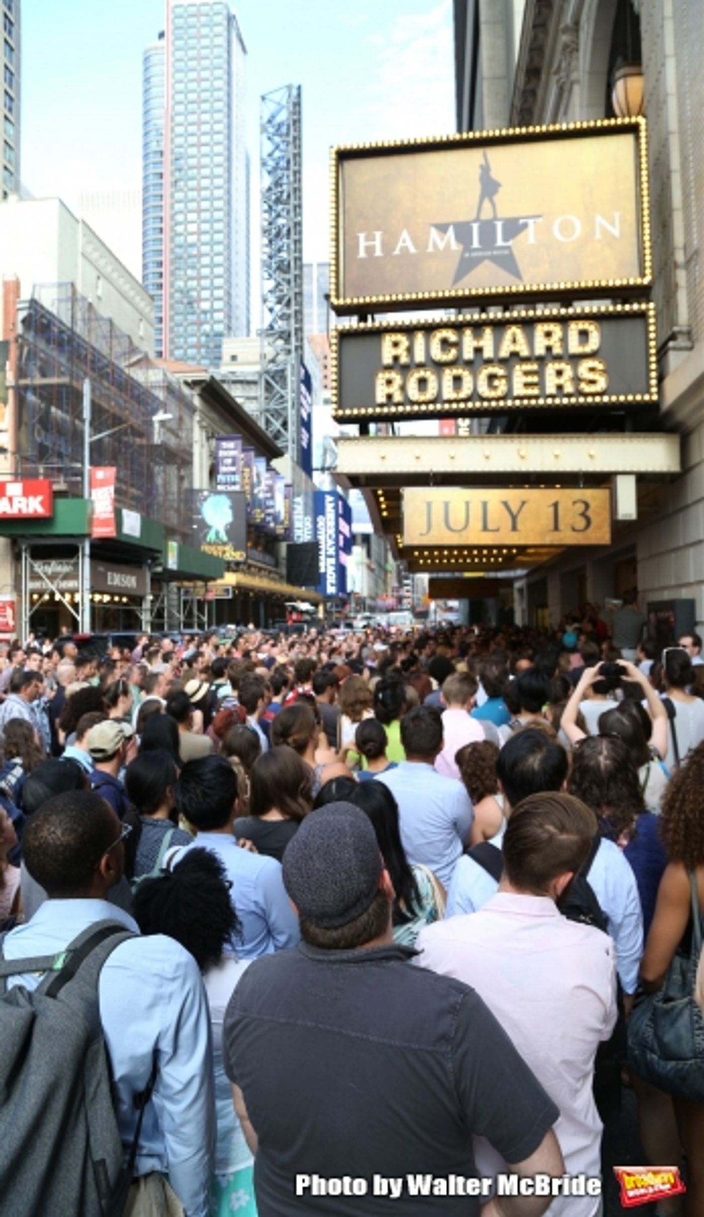 Photo Coverage: They Wanna Be in the Room Where It Happens- Fans Flock for HAMILTON's First Lottery!  Image