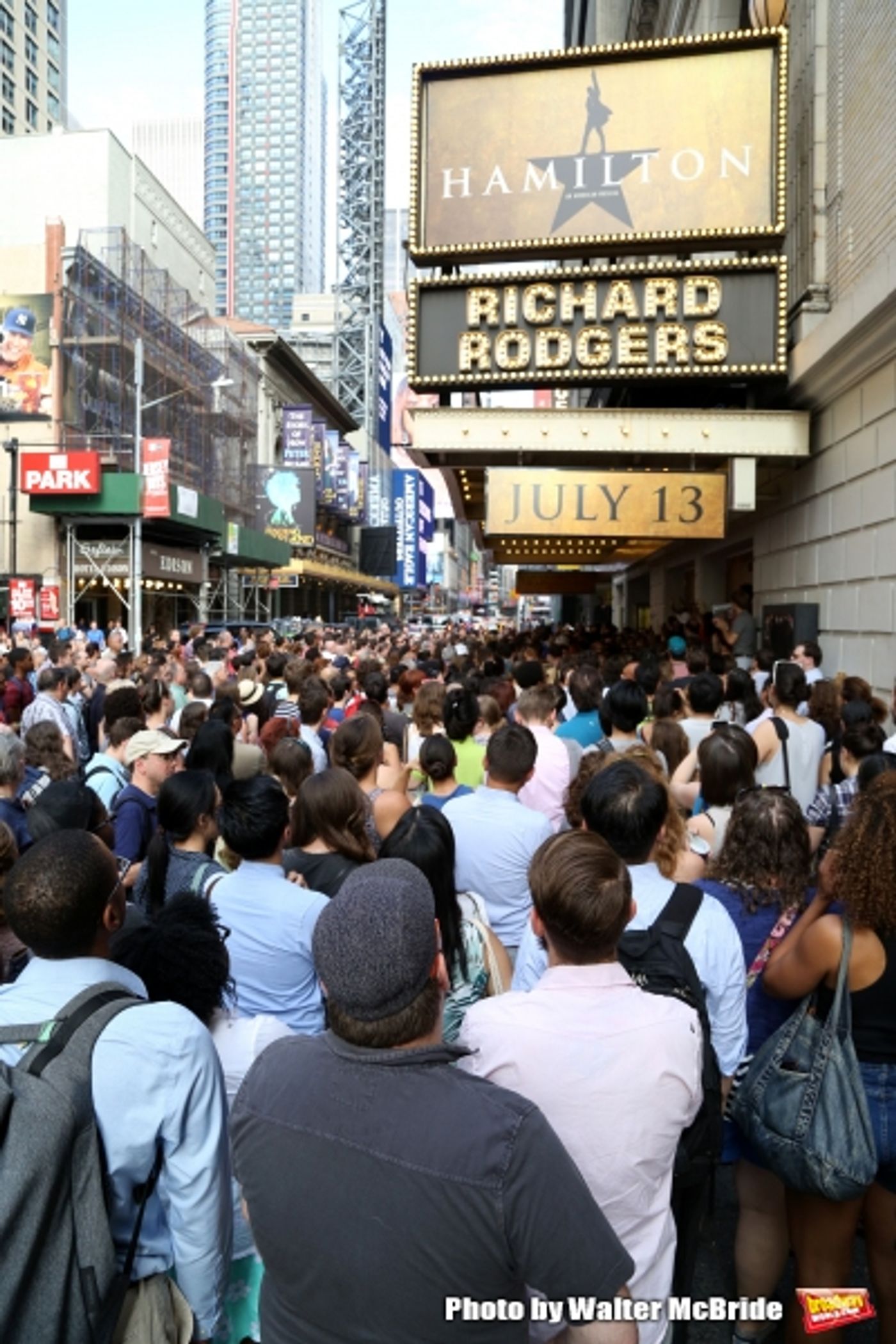 Photo Coverage: They Wanna Be in the Room Where It Happens- Fans Flock for HAMILTON's First Lottery!  Image
