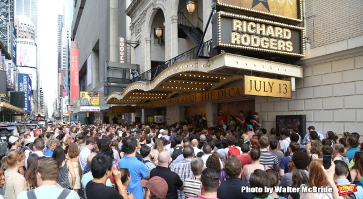 Photo Coverage: They Wanna Be in the Room Where It Happens- Fans Flock for HAMILTON's First Lottery!  Image