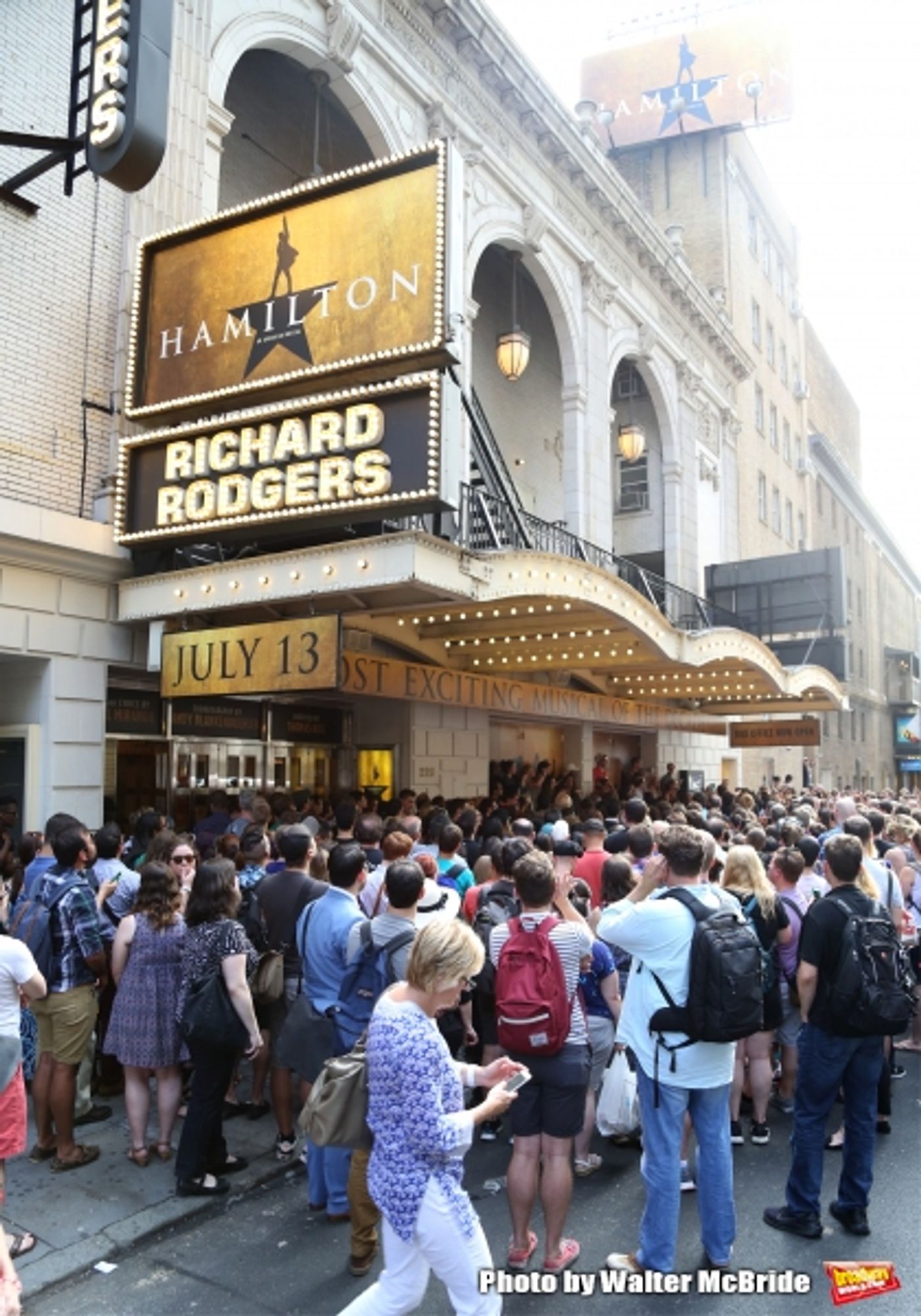 Photo Coverage: They Wanna Be in the Room Where It Happens- Fans Flock for HAMILTON's First Lottery!  Image