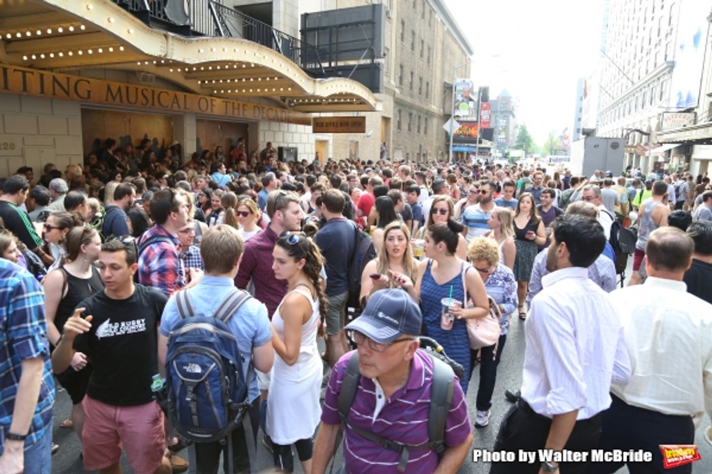 Photo Coverage: They Wanna Be in the Room Where It Happens- Fans Flock for HAMILTON's First Lottery!  Image