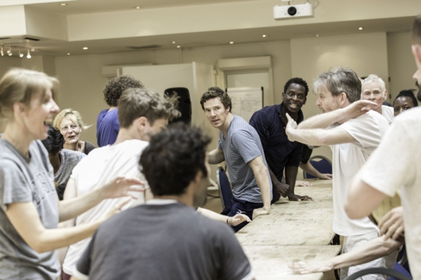 Photo Flash: First Look at Benedict Cumberbatch in Rehearsal for Barbican's HAMLET  Image