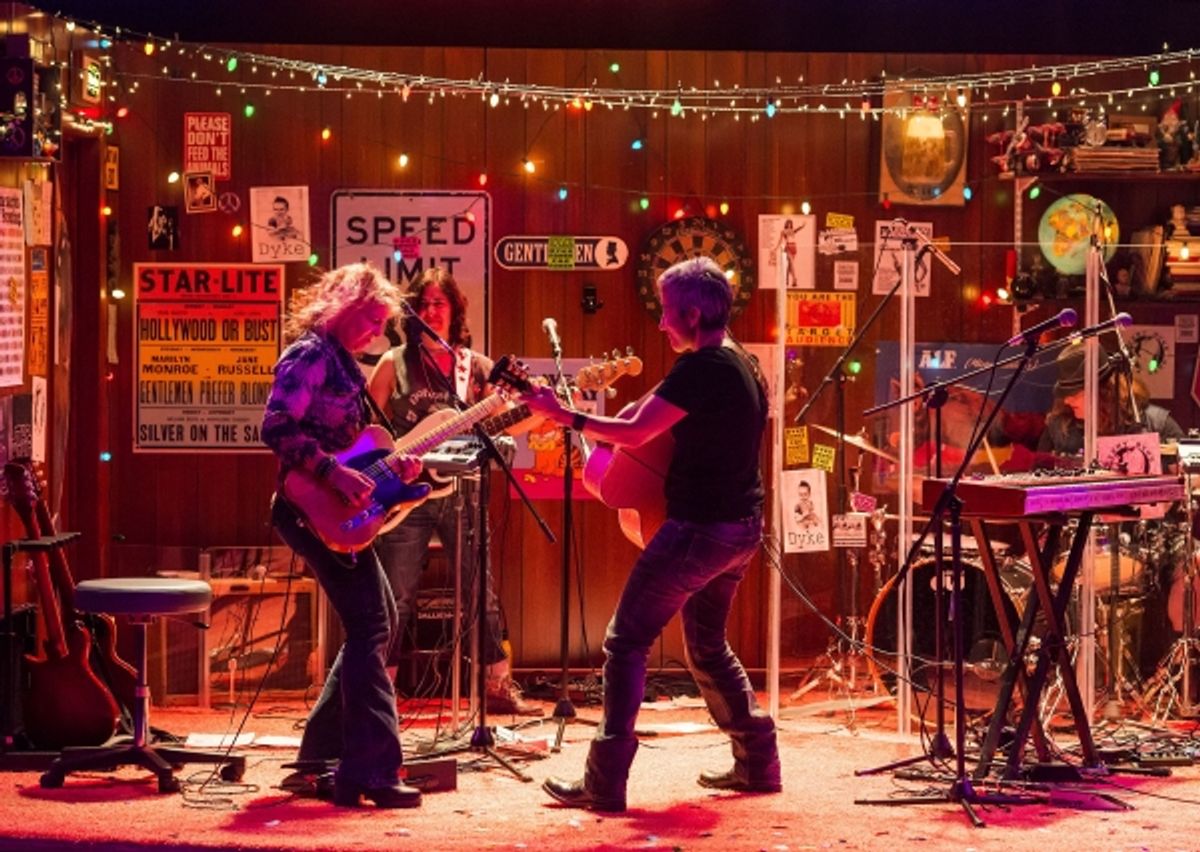 Band members Janet Robin, Vivi Rama, Julie Wolf and Jyn Yates at 