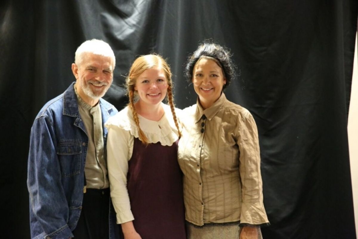 Mike Rolgalski as ''Matthew Cuthbert,'' Mary-Margaret Roberts as ''Anne Shirley,'' and Deanna Boyd as ''Marilla Cuthbert'' at 