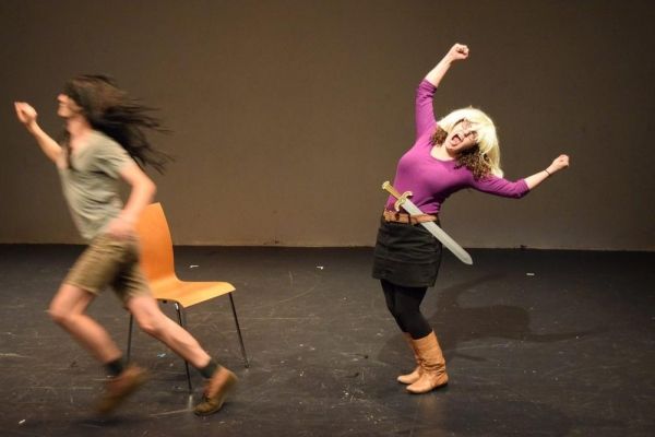 Jake Lasser and Emily Kaplan at Dixon Place Workshop Photo