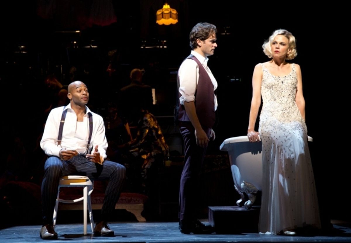 Brandon Victor Dixon, Steven Pasquale, Sutton Foster at 