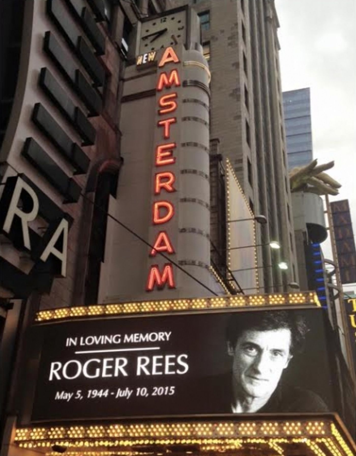 Photos and Footage: In Memoriam... Broadway Dims Its Marquees for Roger Rees  Image