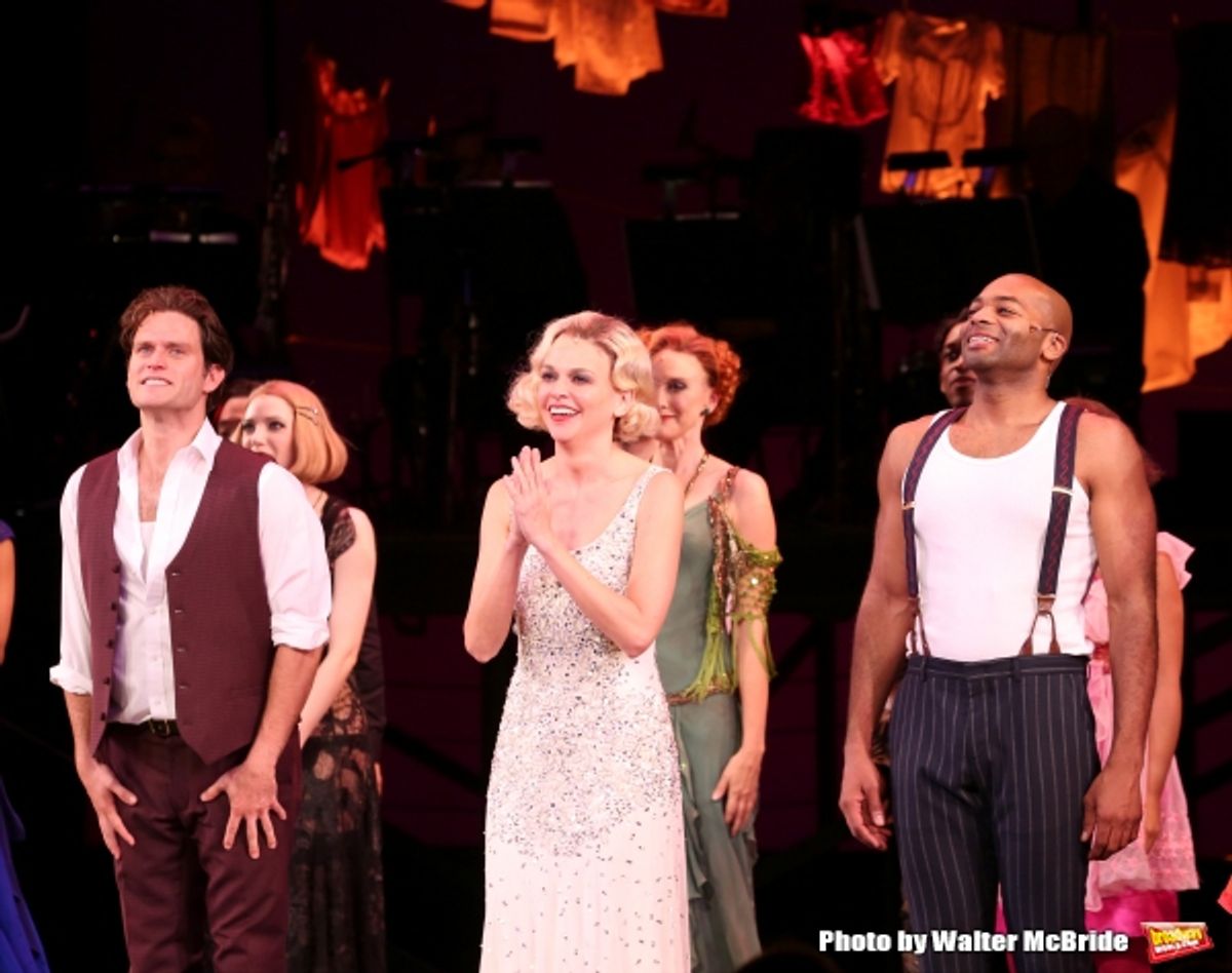 Steven Pasquale, Sutton Foster and Brandon Victor Dixon at 