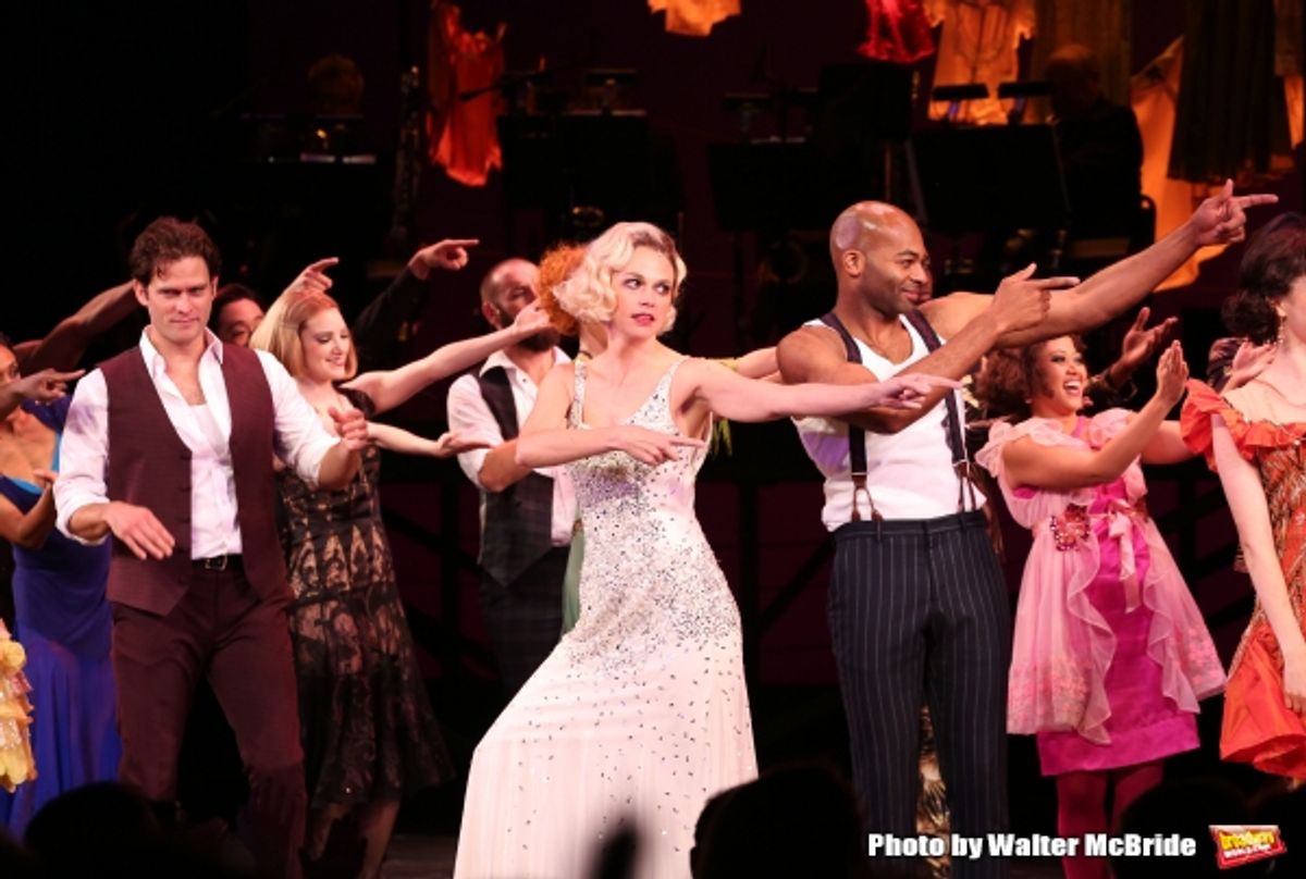 Steven Pasquale, Sutton Foster and Brandon Victor Dixon at 