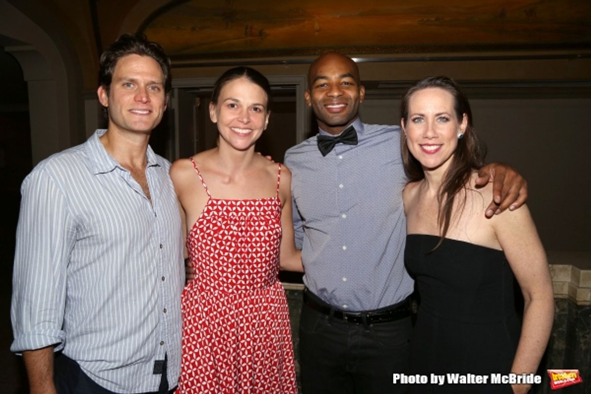 Steven Pasquale, Sutton Foster, Brandon Victor Dixon and Miriam Shor at 