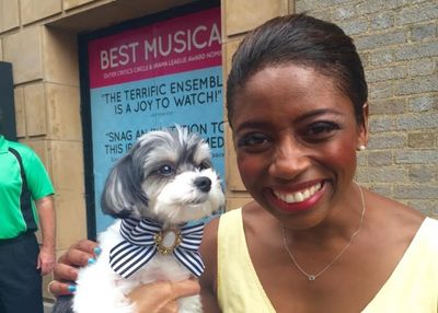 Tinkerbelle the Dog with Montego Glover Photo