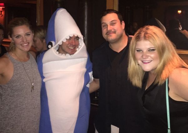 Max Adler with Taylor Louderman, Benjamin Rauhala, and Ryann Redmond Photo