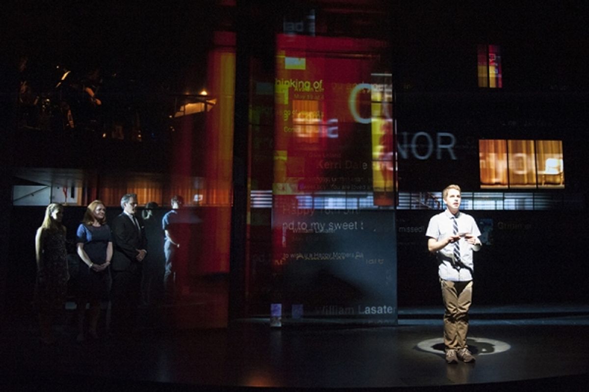 Ben Platt and the company at 