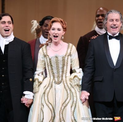 Josh Young, Erin Mackey and director Gabriel Barre Photo