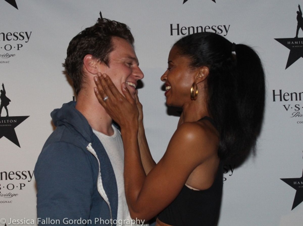Jonathan Groff and Renee Elise Goldsberry at 