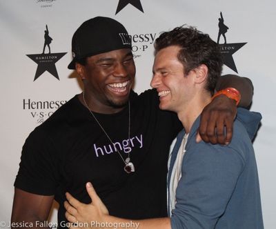 Okieriete Onaodowan and Jonathan Groff Photo