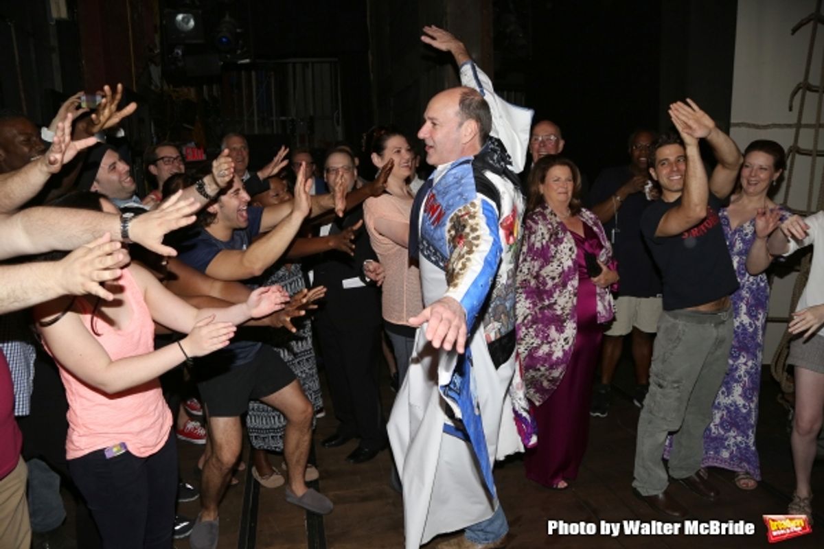 Dan Sharkey with Josh Young and cast at 