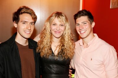 Ryder Bach, actress/musician Courtney Love and 
Curt Hansen Photo