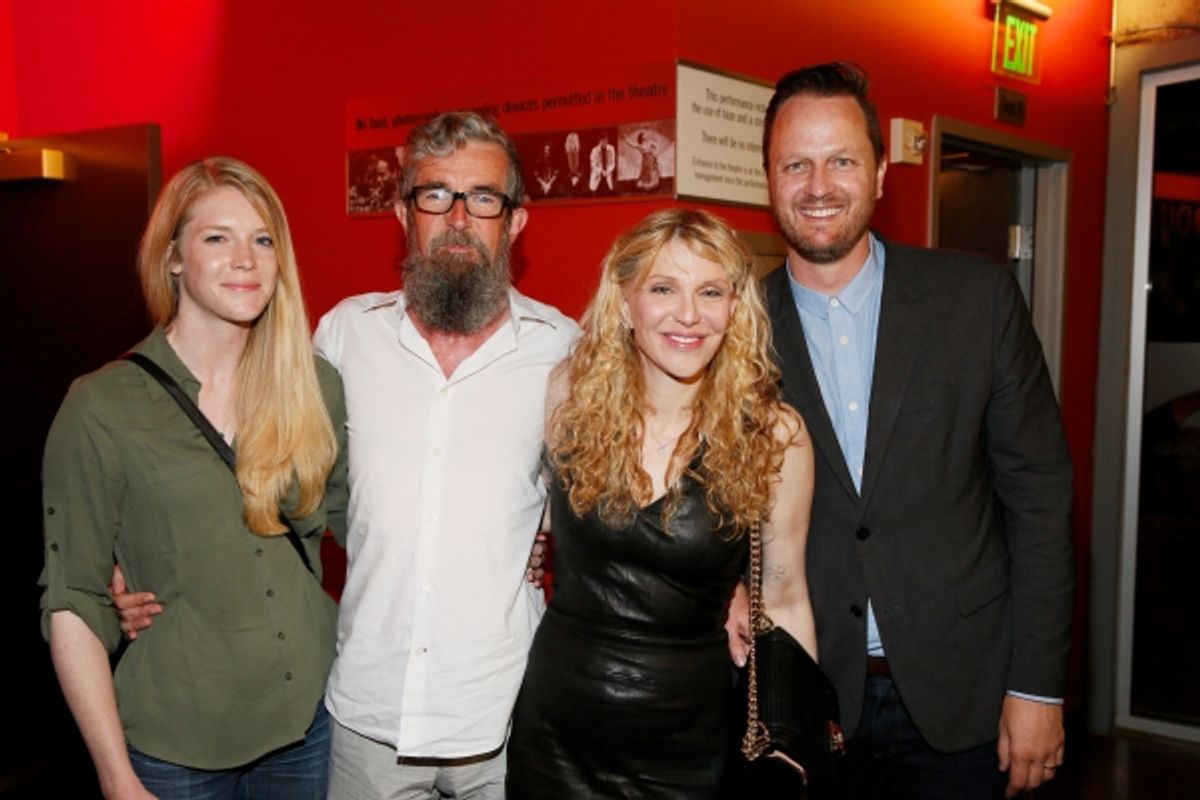 Nancy Waters, Director Les Waters, actress/musician Courtney Love and Todd Almond, who wrote the book for GIRLFRIEND at 