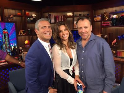 Andy Cohen, Gina Gershon and Colin Quinn Photo