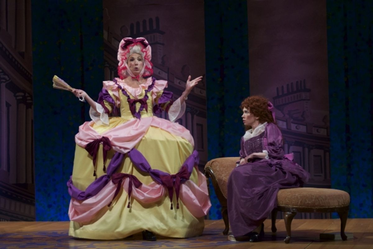 Wendy Katz Hiller (Mrs. Malaprop) and Laurel Schroeder (Lydia Languish) at 